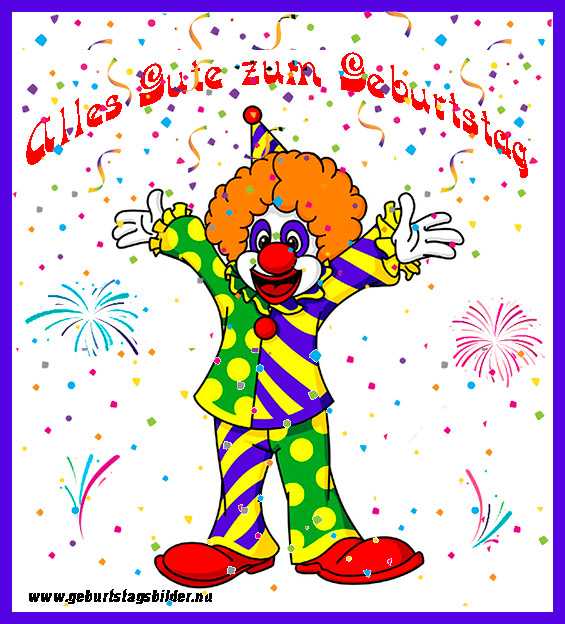 Geburtstag Bild mit Clown