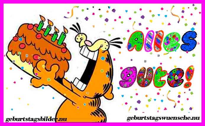 Geburtstag Bild mit Garfield
